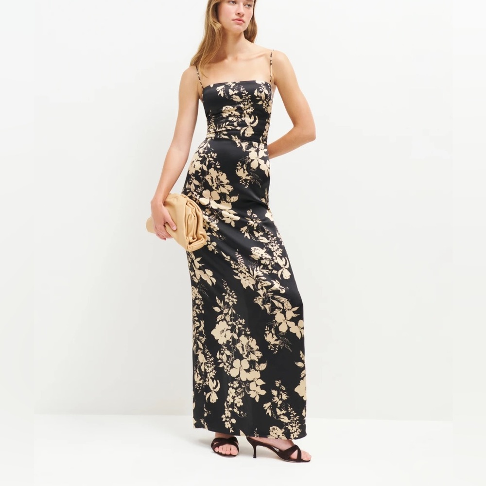Reformation Frankie Silk Dress in Gisele